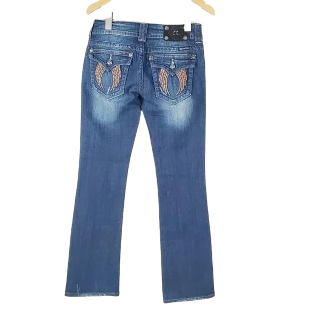 Miss Me Low-Rise Classic Denim Bootcut Medium Wash Blue Jeans Size 27
